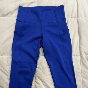 LULULEMON Fast + Free Leggings with Pockets Royal Blue Size 6
